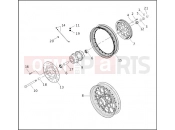 HARLEY-DAVIDSON DYNA SUPER GLIDE  - FXD REAR WHEEL - LACED