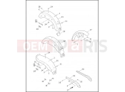 Harley-Davidson 1999 DYNA DYNA SUPER GLIDE SPORT  - FXDX FRONT & REAR FENDER & REAR FENDER COVERS