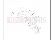 HARLEY-DAVIDSON SUPER GLIDE  - FXR REAR FENDER