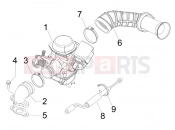 PIAGGIO Fly 150 (LBMM57) Carburettor, assembly - Union pipe