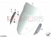 BMW Motorrad BMW 2020 C models C 400 GT 21 (0C61, 0C63) Windshield / mounting | Windshield / mounting