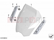 BMW Motorrad BMW 2020 C models C 400 X (0C09, 0C19) Windshield / mounting | Windshield / mounting