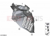 BMW Motorrad BMW 2020 C models C 400 X (0C09, 0C19) Radiator trim | Radiator trim