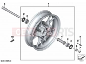 BMW Motorrad BMW 2020 C models C 400 X (0C09, 0C19) Front wheel | Front wheel