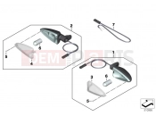 BMW Motorrad BMW 2020 C models C 400 X (0C09, 0C19) Turn indicators, rear | Turn indicators, rear