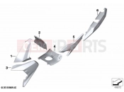 BMW Motorrad BMW 2022 C models C 400 X 21 (0C31, 0C33) Trim panel components WN2K granite grey | Trim panel components WN2K granite grey