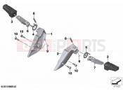 BMW Motorrad BMW 2020 C models C evolution (0C03) Rear footrests