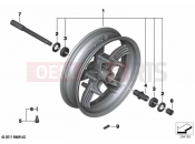 BMW Motorrad BMW 2020 C models C evolution (0C03) Front wheel | Front wheel
