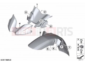 BMW Motorrad BMW 2021 F models F 750 GS (0B38) Front-wheel cover | Front-wheel cover