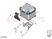 BMW Motorrad BMW 2022 F models F 850 GS (0B09, 0B19) Aluminium topcase | Aluminium topcase