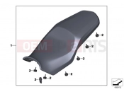 BMW Motorrad BMW 2022 F models F 850 GS (0B09, 0B19) Seat bench 2 | Seat bench 2
