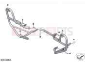 BMW Motorrad BMW 2021 F models F 850 GS (0B09, 0B19) Engine roll bar, authority vehicles | Engine roll bar, authority vehicles