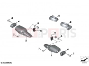 BMW Motorrad BMW 2020 F models F 850 GS (0B09, 0B19) Mounting indicator lamps front | Mounting indicator lamps front