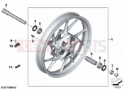 BMW Motorrad BMW 2020 F models F 900 R (0K14) Cast rim, front | Cast rim, front