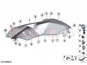 BMW Motorrad BMW 2020 F models F 900 XR (0K21, 0K23) Fairing side panel, front | Fairing side panel, front
