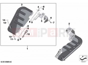 BMW Motorrad BMW 2021 K models K 1600 Bagger (0F51, 0F53) Footboard front | Footboard front