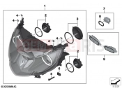 BMW Motorrad BMW 2021 K models K 1600 Bagger (0F51, 0F53) Xenon headlight | Xenon headlight