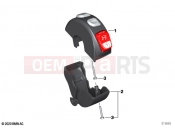 BMW Motorrad BMW 2021 K models K 1600 Bagger (0F51, 0F53) Multifunction switch right button grey | Multifunction switch right button grey