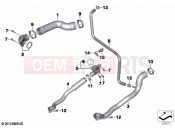 Cooling system coolant hoses | Cooling system coolant hoses - BMW Motorrad K 1600 GT 22 (0F21, 0F23) 2021