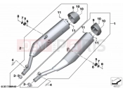 Muffler system | Muffler system - BMW Motorrad K 1600 GT 22 (0F21, 0F23) 2021