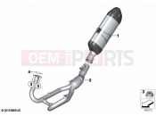 BMW Motorrad BMW 2020 R models R 1250 GS 19 (0J94) Exhaust system, chrome | Exhaust system, chrome