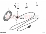 BMW Motorrad BMW 2020 R models R 1250 GS 19 (0J94) Speed sensor, front | Speed sensor, front