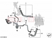 BMW Motorrad BMW 2020 R models R 1250 GS 19 (0J94) Coolant lines | Coolant lines