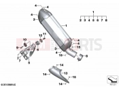 BMW Motorrad BMW 2020 R models R 1250 GS 19 (0J94) Rear silencer | Rear silencer