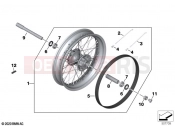 BMW Motorrad BMW 2023 R models R 18 Classic (0L21, 0L23) Spoked wheel, front | Spoked wheel, front