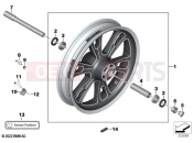 Cast rim, front | Cast rim, front - BMW Motorrad R 18 Transcont. (0L41, 0L43) 2020