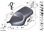 Seat bench | Seat bench - BMW Motorrad R 18 Transcont. (0L41, 0L43) 2020