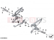 BMW Motorrad BMW 2023 S models S 1000 R (0E51, 0E53) Footpeg system 2 | Footpeg system 2