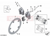 BMW Motorrad BMW 2023 S models S 1000 R (0E51, 0E53) Front wheel brake 2 | Front wheel brake 2