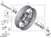 BMW Motorrad BMW 2023 S models S 1000 R (0E51, 0E53) Cast rim, front | Cast rim, front