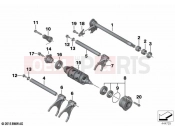 BMW Motorrad BMW 2023 S models S 1000 R (0E51, 0E53) 6-speed gearbox shift components | 6-speed gearbox shift components