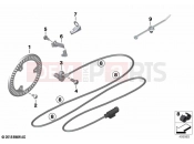 Speed sensor, front 2 | Speed sensor, front 2 - BMW Motorrad S 1000 RR 21 (0E61, 0E63) 2021