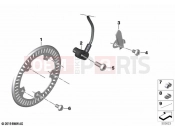 Rotational-speed sensor, rear | Rotational-speed sensor, rear - BMW Motorrad S 1000 XR (0E41, 0E43) 2021
