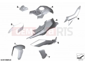 Painted parts YN2H Icegrey solid | Painted parts YN2H Icegrey solid - BMW Motorrad S 1000 XR (0E41, 0E43) 2021