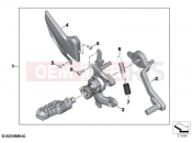 Footrest system, right 2 | Footrest system, right 2 - BMW Motorrad S 1000 XR (0E41, 0E43) 2021