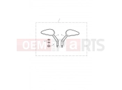 Triumph 2013 THUNDERBIRD Oval Style Mirrors, Black