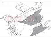 DUCATI Supersport 950 S Left side fairings (red)