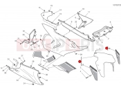 DUCATI Supersport 950 S Right side fairings (white)