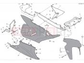 DUCATI Supersport 950 S Right side fairings (red)