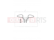 Triumph 2010 THUNDERBIRD Oval Mirrors, Kit