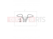 Triumph 2010 THUNDERBIRD Teardrop Style Mirrors, Kit