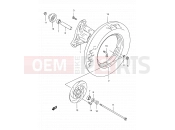 44 - FRONT WHEEL - Suzuki AN150 X (1999)