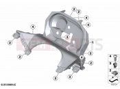 BMW Motorrad BMW 2019 C models C 400 X (0C09, 0C19) Instruments combination covering | Instruments combination covering