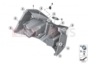BMW Motorrad BMW 2019 C models C 400 X (0C09, 0C19) Legshield, upper | Legshield, upper