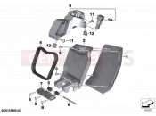 BMW Motorrad BMW 2019 C models C 400 X (0C09, 0C19) Storage compartment trim legshield | Storage compartment trim legshield