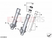BMW Motorrad BMW 2019 C models C 400 X (0C09, 0C19) Fork slider | Fork slider